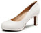 DREAM PAIRS Women's Close Toe Low Heels Platform Pump Comfortable Office Work Dress Shoes for Women SDPU2365W,Size 9,White-Pu,SDPU2365W