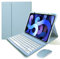 KMXDD iPad Mini 6th Generation Keyboard Case with Bluetooth Mouse Round Key Cute iPad Mini 6 2022 Removable Color Keyboard Cover (Mist Blue)