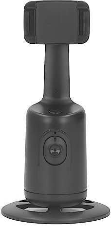 Auto Face Tracking Tripod with Remote, 360 Degree Rotation Auto Tracking Phone Camera Mount Smart Shooting Holder for Vlogging Live Streaming Video Calls Selfie, Black