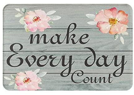 Make Everyday Count Pub Garage Hotel waschbare Badematten für Badewanne, Dusche, Badezimmer, Schlafzimmer, Badematten für Badewanne, Dusche, rutschfest, Badezimmer-Dekoration, 40,6 x 61 cm
