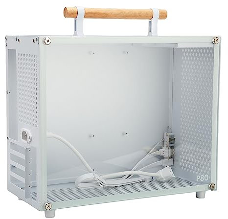 Micro MATX-PC-Gehäuse, Front-I/O-USB3.0-Typ-C-Anschluss, Unterstützt ATX-Netzteil, 2 X 2,5-Zoll-SSD, CPU-Kühlkörper, Tragbares 15,5-Liter-PC-Gehäuse für I7 13700K für