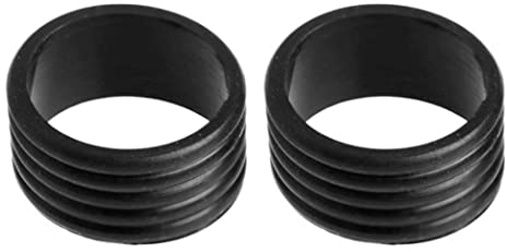 XJKLBYQ Tennisschläger Fix Ringe Gummi -Griffbänder Overgrips Protector für Squash -Schläger Badminton Zubehör Black 2pcs