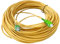 Cable de Fibra Óptica Monomodo Simplex 9/125µm LSZH, Latiguillo Blanco/Amarillo FTTH SC/APC-SC/APC, Compatible Operadores Movistar Jazztel Vodafone Orange Amena Masmovil Yoigo. (80m, AMARILLO)