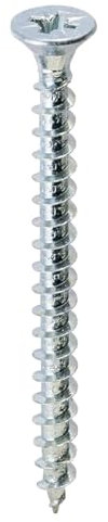 ORECA - 36 vis à tête plate évasée pour bois triché en acier zingué 3 x 10 cm