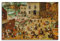 ADovz Kinder-Spiele-Poster von Pieter Bruegel The Elder Wall Art Scroll Leinwand Gemälde Bild Wohnzimmer Dekor Zuhause 30 x 45 cm