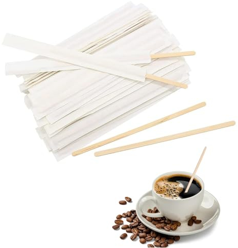 Juego de varillas de madera para mezclar té y café