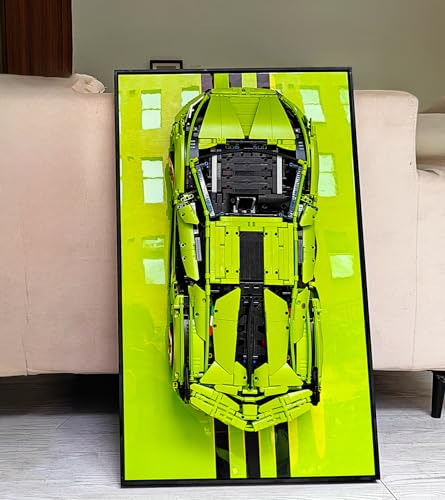 icuanuty Display Wallboard for Lego 42115 Technic Sián FKP 37 Racing Car, Adult Collectibles Display Wallboard for Model Car, Gifts for Lego Lovers