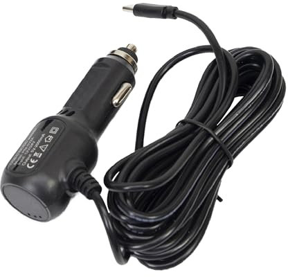 Cargador de Coche PNI con Enchufe USB-C 12V/24V - 5V, para DVR de Coche, Longitud del Cable 3,5m