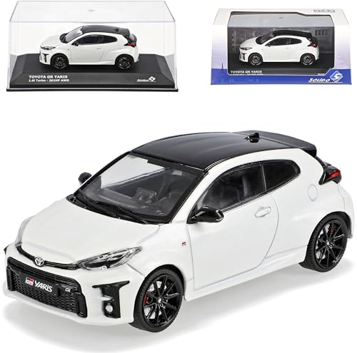 alles-meine.de GmbH T*o*y*o*t*a Yaris GR XP21 Weiss Ab 2020 1/43 Solido Modell Auto mit individiuellem Wunschkennzeichen