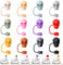 XLSXEXCL 12 Pcs Skull Straw Cover Caps Compatible with Stanley Cup, Silicone Cute Reusable Straw Toppers compatible with Stanley Cup Accessories 10mm