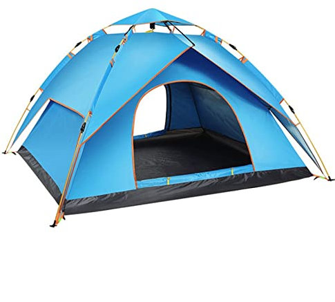 AQQWWER Zelte 3-4 Person Fully Automatic Tent, Waterproof, UV Resistant, for Beach, Camping, Camping (Color : Blue)