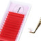 ALLOVE Farbige Wimpernverlängerung Super Easy Fan Red Volume Lash Extensions 0,07 mm C Curl 12–15 mm Mixed Tray Schnell blühende bunte Volumenwimpern Selbstauffächerndes Wimpernverlängerungszubehör