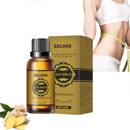 Schlankheits Bauch Ingwer Öl, Lymphdrainage Ingweröl, Bauchdrainage-Ingweröl, Schlankmachendes Ingweröl für den Bauch, ätherische Ingwerölmassage, Ingwer-Massageöl-Lymphdrainage, 30ml (1PC)