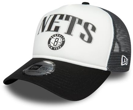 New Era A-Frame Brooklyn Nets Trucker Cap - NBA Retro - Weiß-Schwarz