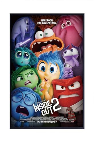 TESIOON Anime Inside Out 2 Movie Poster, Wanddekoration für Schlafzimmer, 38 x 58 cm