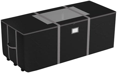 Christmas Tree Storage Bag - Storage Bags with Wheels for 12FT Artificial Trees, Packing, and Moving - Storage Containers by Elf Stor (Black)