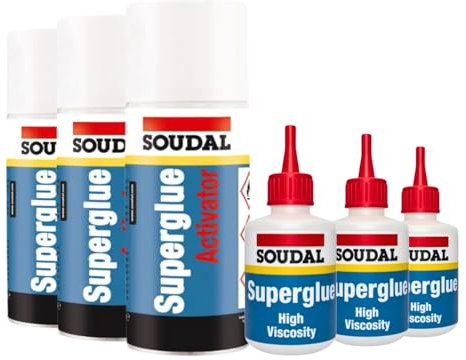 3x Soudal Mitre Bond Adhesive Kit Glue & Activator