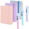 MXHBSTP 3Pcs Pocket Notebook, Small Notebook Journal with Pen A7 Small Notebook Notepad Pocket Size A7 Mini Pocket Size Notepad Journal Notebook Cute Note Book Note Pads, Pink, Purple, Blue