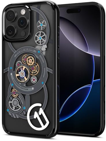 Spigen Ultra Hybrid T MagFit Case for iPhone 16 Pro [c11 Series Chronos Edition] [Camera Control Covered] [MagSafe Compatible] [3D Spatial Effect with Hexa-Layer Print] - c11 Chronos