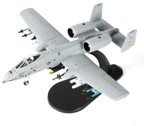 SEBUNAS 1:100 Maßstab A-10 Thunderbolt II Kampfflugzeug Modell Angriffsflugzeuge A-10 Warzenschwein Strike Flugzeug Militär Metall Druckguss Flugzeug Modellbausatz für Erwachsene Sammlung oder