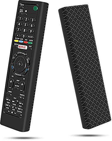Mydrissu Silicone Protective Case for Sony RMT-TX100 RMT-TX102 RMT-TX200 RMF-TX300 RMF-TX310 Bravia Smart TV Remote Cover Replacement Holder Covers for Sony Universal Remote Control (Black)