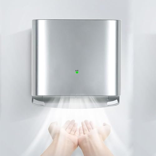 Automatic Induction Hand Dryer, Energy Saving Touch-Free Electric Hand Dryer, Wall-Mounted for Household Kitchen Bathroom Toilets