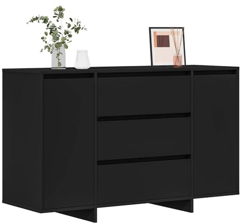 vidaXL Sideboard Black 120 x 41 x 75 cm Engineered Wood