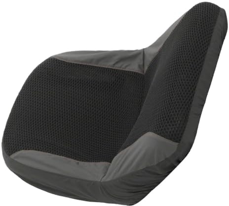 DOITOOL Honeycomb Mesh Riding Mower Seat Cover Breathable Oxford Cloth Protector with Storage Bag UV Resistant Lawn Tractor Seat Protector for Armless Riding Mowers