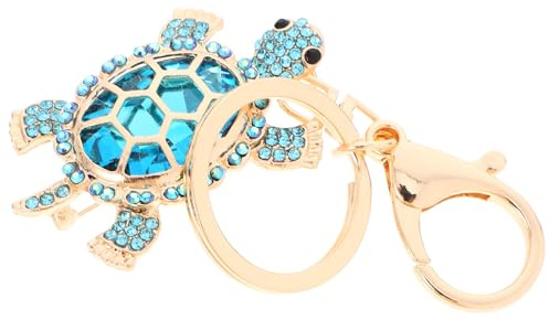 Ipetboom Porte-Clés Tortue Décoratif en Métal Pendentif Suspendu pour Paquet à Dos et Clés Bleu Taille 11X4X2 CM Accessoire Élégant et Portable
