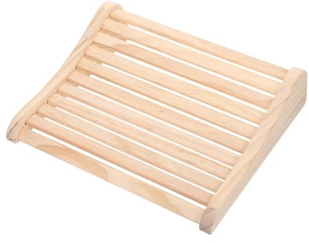Kichvoe Coussin de Sauna en Bois 33x18 Cm Appui-tête Ergonomique pour Nuque et Dos, Oreiller de Soutien Lombaire pour Banc de Sauna, Accessoire Spa Résistant à L’humidité, Usage