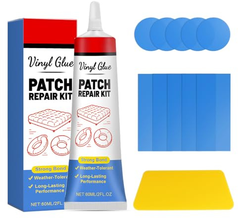 Kit de Réparation Piscine, Kit de Réparation de Matelas Gonflable | Kit Reparation Piscine 100 % étanche pour matelas gonflables, bouées, tentes, châteaux gonflables, jouets, bateaux