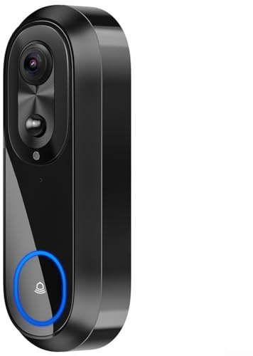ZWEquipint Video Türklingel Kabellose 1080P HD Kamera mit Zwei-Wege-Audio, IP65 Wasserdicht Batteriebetriebene Gegensprechanlage für Tuya App, für iOS und Geräte