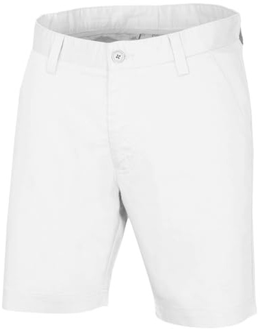Calvin Klein Mens Campus Chino Lightweight Shorts - White - 34 Waist