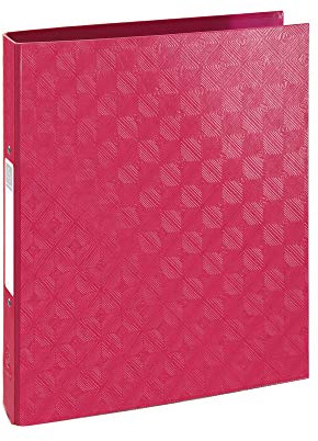 Exacompta 54925E Ringbuch 1928 aus Karton für DIN A4, 2 Ringe, Rücken 40 mm, himbeer ideal für Schule und Büro Ringordner Ringbuchordner