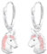 Laimons Mädchen Kinder-Ohrhänger Ohrringe Kinderschmuck Einhorn Glitzer Glitzer Sterling Silber 925