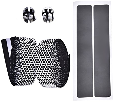 Zunate Fahrrad Lenkerband, 1 Paar Langlebiges Profi Cycling Fahrrad Lenkerbänder Radfahren Griff Wraps für Rennrad Mountainbike Inkl. Abklebeband und Lenkerstopfen (Weiß)