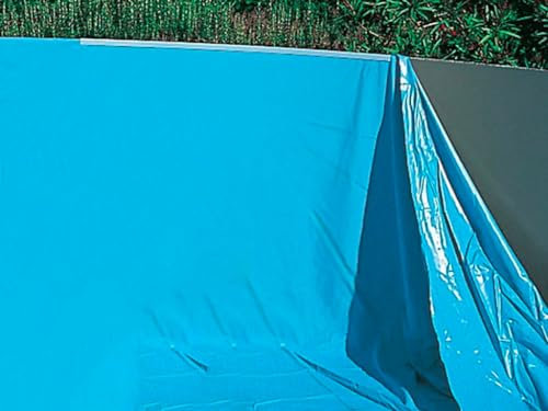 Aqualux Liner Overlap AQUABLUE Bleu 30/100eme Piscine Ronde 4.60m hauteux Max 1.32m
