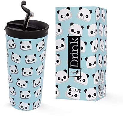 I-Drink - Mug Thermique En Acier Double Paroi 500 ml Décoré (Panda)