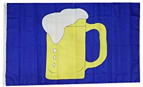 Stormflag Bier Flagge (90cmx150cm) Polyester Pongee 90g mit Ösen mit Doppelnadel genäht.