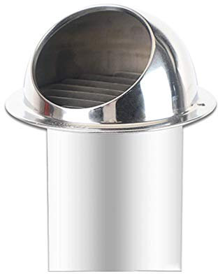 DZDZXQG Couvercle de Grille d'aération en Acier Inoxydable Capuchon d'aération Rond étanche Couvercle d'évent de Toit système de Ventilation de climatisation, 180mm