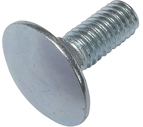 AERZETIX - C48980 - Satz von 100 Schlossschrauben flachrundschrauben schloßschrauben mit flachrundkopf und vierkantansatz - M6x16mm - aus verzinktem stahl - DIN 603
