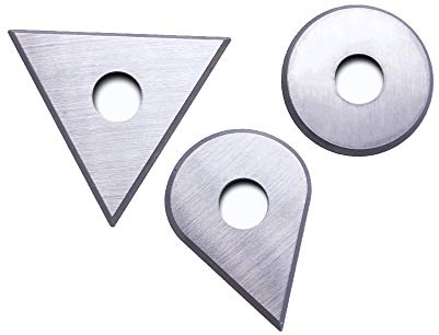 Topbidetec Hartmetall-Klingen zum Schaben von Holz, Fenstern, Rahmen, Ecken und Zierleisten, passend für Bahco 625 und die meisten Handschaber (dreieckig, rund, Tropfen)