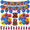 Superman Party Supplies - Avengers Cake Topper, Superhero Balloons, Marvel Birthday Decorations, Banner