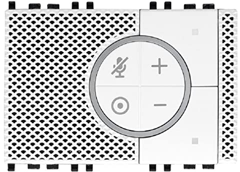 VIMAR 03975.B Comando vocale Alexa da Incasso, WiFi Integrato, Due Tasti Frontali, retroilluminazione LED RGB, Controllo Locale, remoto o vocale, Bianco