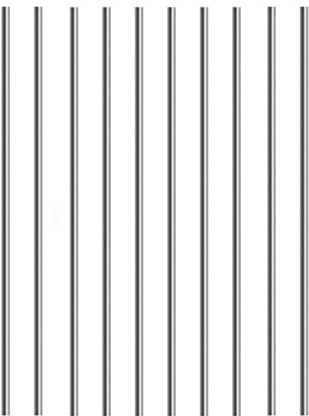 Unifizz Varilla redonda de acero inoxidable 304, 2,4 mm x 100 mm Varillas de eje sólido Barra de torno de barra redonda sólida, plata, 10 piezas