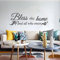 guangmu Wall Stickers Wall Decal Stickers Motivational Quote Bless this home and all who enter Sticker Decal Inspirational Quotes Murals Set for Home Office Decor (Black) Wallpaper