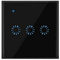 Smart Light Switch, Smart Home WiFi Wireless Panel Touch Wall Light Remote Control Switch Works with Alexa and Google Home, APP Remote Control (Black 3 Gang)