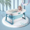 Bañera plegable para niños, portátil plegable para bebés de 0 a 6 años, bañera con asiento de baño y tapón de drenaje