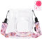 Étui pour Appareil Photo Instantané Mini Étui de Protection pour Caméra Housse de Voyage Transparent Rigide Compatible pour Instax Mini 11 avec Bandoulière Amovible Autocollant