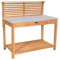 Teak Pflanztisch mit Schublade - Teak - Box - Truhe - Aufbewahrungsbox - Kiste - Outdoormöbel - Teakholz - für Balkon, Terrasse, Wintergarten, Garten